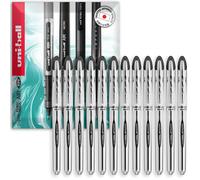uni-ball Vision Elite - 0.8mm Nib Medium Rollerball Pen - UB-200 - In Envelope Gift Packaging (Pack of 12, Black)