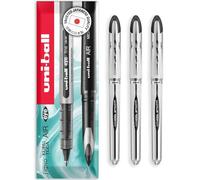 uni-ball Vision Elite - 0.8mm Nib Medium Rollerball Pen - UB-200 - In Envelope Gift Packaging (Pack of 3, Black)