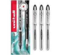 uni-ball Vision Elite - 0.8mm Nib Medium Rollerball Pen - UB-200 - In Envelope Gift Packaging (Pack of 3, Black)