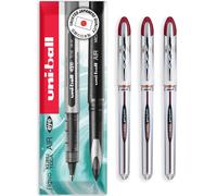 uni-ball Vision Elite - 0.8mm Nib Medium Rollerball Pen - UB-200 - In Envelope Gift Packaging (Pack of 3, Red)