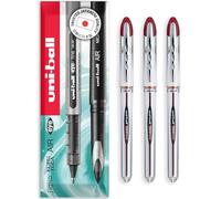 uni-ball Vision Elite - 0.8mm Nib Medium Rollerball Pen - UB-200 - In Gift Box (Pack of 3, Red)