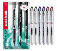 uni-ball Vision Elite - 0.8mm Nib Medium Rollerball Pen - UB-200 - In Envelope Gift Packaging (Pack of 6, Multicolor)