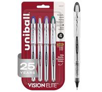 uni-ball Vision Elite Rollerball Pens, Bold Point (0.8mm), Assorted Colors, 4 Count