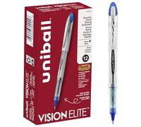 uni-ball Vision Elite Rollerball Pens, Bold Point (0.8mm), Blue, 12 Count
