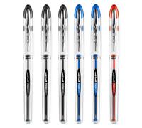 uni-ball Vision Elite - UB-200 - Liquid Ink Rollerball Pen - 3 x Black, 2 x Blue, 1 x Red - Pack of 6