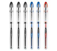 uni-ball Vision Elite - UB-200 - Liquid Ink Rollerball Pen - 3 x Black, 2 x Blue, 1 x Red - Pack of 6