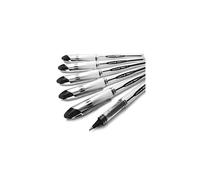 uni-ball Vision Elite - UB-200 - Liquid Ink Rollerball Pen - Pack of 6 (Black)