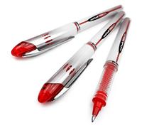 Uni-Ball Vision Elite UB-200 Liquid Ink Rollerball Pen - Red (Pack of 3)