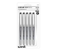uni-ball Vision Stick Needle Fine Point Roller Ball Pens, 5 Black Ink Pens (1734912)