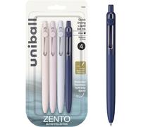 uni-ball Zento Gel Ink Ballpoint Pen - Black - Smooth Medium Nib - Coloured Jap