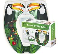 UNI Boo Boo Travel Potty Seat - Portable and Foldable Toddler Kids Toilet Training Seat for All Toilets - with Splash Guard and Non-Slip Rubber Pads - Free Kids Travel Bag for Boys and Girls (Toucan)