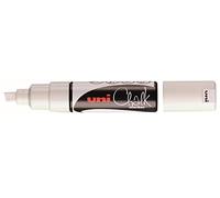 UNI CHALK PWE-8K FL WHITE MARKER CHISEL TIP 8.0mm - Single Marker