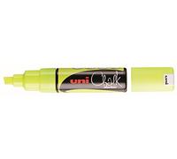 UNI Chalk PWE-8K FL Yellow Marker Chisel TIP (8.0mm BX 6)