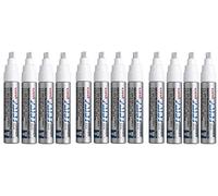 Uni Colour Broad (4-8.5mm) PX-30 Silver Oil Paint Marker Pen Metal Glass Wood Plastic Stone Outdoor mm Metal Chisel Nib Tip (Pack Of 12)