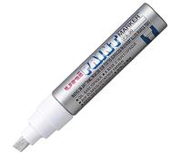 Uni Coloured Broad (4-8.5mm) PX-30 Silver Oil Paint Marker Pen Metal Glass Wood Plastic Stone Outdoor Chisel Nib Tip (Pack Of 1)