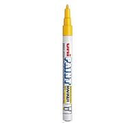 Uni Coloured Fine (0.8-1.2mm) PX-21 Yellow Oil Paint Marker Pen Metal Glass Wood Plastic Stone Outdoor Bullet Nib Tip (Pack Of 1)
