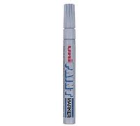 Uni Coloured Medium (2.2-2.8mm) PX-20 Silver Oil Paint Marker Pen Metal Glass Wood Plastic Stone Outdoor Bullet Nib Tip (Pack Of 1)