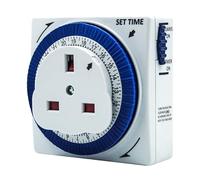 Uni- Com 24 Hour Plug-in Segment Timer Switch, Energy Saving, Home Security, Easy to Programme for Automatically Operating Lights, Lamps & Home Appliances