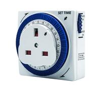 Uni- Com 24 Hour Plug-in Segment Timer Switch, Energy Saving, Home Security, Easy to Programme for Automatically Operating Lights, Lamps & Home Appliances