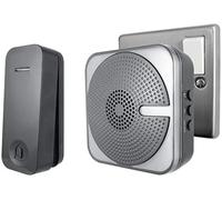 Plug In Door Bell With Kinetic Bell Push - Black