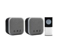 Uni-Com 98476 98477Gb W96001 Portable And Plug-In Door Chime Set, Black Unc68600
