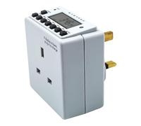 Uni-Com Electronic Plug-in Timer, LCD Display, Energy Saving, Home Security, 24 Hours/Weekly Programs & Countdown Feature for Automatically Operating Lamps & Home Appliances