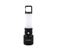 Uni-Com Rechargeable Torch with Integrated Lantern - Compact 1W LED Torch & 3 LED Warm Light Lantern, Carabiner Hook & Included USB-C Charging Cable for Camping, DIY, Home & Emergency Use