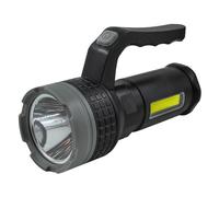 Uni-Com Rechargeable Spotlight with Integrated Lantern - 200 Lumen 3W LED Torch & 3W COB LED Lantern, Multi Light Modes & Included USB-C Charging Cable for Camping, DIY, Home & Emergency Use