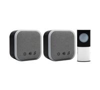 Uni-Com Portable And Plug-In Door Chime Set Black 98476 + 98477GB + W96001