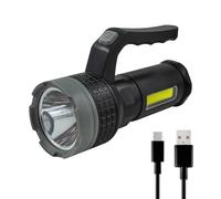 Uni-Com Rechargeable Spotlight with Integrated Lantern - 200 Lumen 3W LED Torch & 3W COB LED Lantern, Multi Light Modes & Included USB-C Charging Cable for Camping, DIY, Home & Emergency Use