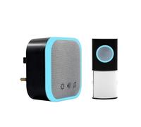 Uni-Com Plug-in Wireless Door Chime 98477Gb/W96001, 150m Range, 30 Chimes, LED, 3 Modes, Black
