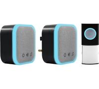 Uni-Com Wireless Portable & Plug-in Door Chime Set, 150m Operating Range, 30 Di
