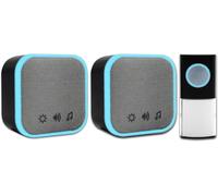 Uni-Com Wireless Portable & Plug-in Door Chime Set, 150m Operating Range, 30 Di