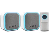 Uni-Com Wireless Portable & Plug-in Door Chime Set, 150m Operating Range, 30 Di