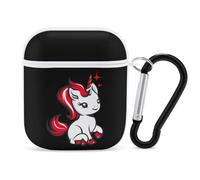 Uni-corn Earphone Case Cover Compatible with AirPods 1&2 Shockproof Bluetooth Headset Case White-style