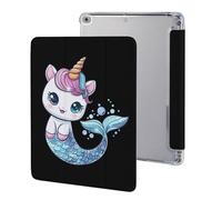 Uni-corn Mermaid Cute Protective Case Compatible for IPAD 2017/2018/Air1/Air2 (9.7in) Trifold Tablet Cover Non-Slip Cases