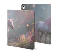 Uni-corn Spring Printed Tablet Case with Pencil Holder Unisex Slim TPU Protective Cover Compatible with iPad 2020/Pro 2020/Pro 2021/Air4/Air5