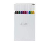 UNI Emott Ever Fine Colour Pens - 10 Piece Set - Set 3 Vintage Colours