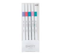 Uni Emott Fineliners - Set of 5, Candy Pop Colours