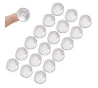 Uni-Fine 22mm Clear Rubber Feet, Self Adhesive Transparent Silicone Pad, Soft No Trace Door Stopper, Large Round Anti-Collision Anti-Scratch Pads for Knobs, Cupboards - 18Pcs