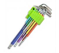 Uni-Fine 9Pcs 1.5-10 mm Allen Key Set, Professional Allen Keys with Ball Head, 9-Piece Hex Key Set for Bicycle