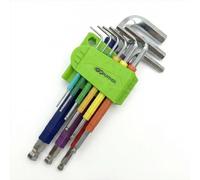 Uni-Fine 9Pcs 1.5-10 mm Allen Key Set, Professional Allen Keys with Ball Head, 9-Piece Hex Key Set for Bicycle