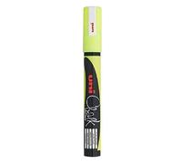 Uni Fluorescent Neon Yellow Bullet Tip Nib (1.8 - 2.5mm) Liquid Chalk Marker Pen Colour Whiteboard Blackboard Chalkboard Menu Glass Windows Wet Wipe Non Permanent (Pack Of 1) PWE-5M