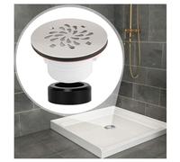 Uni-Green 4-1/4 inch Round Shower Drain - Solvent Weld 1.5 and 2 Inch Pipe - 304 Stainless Steel Shower Floor Drain Kit - Brushed Strainer for Bathroom - for Shower Base,Shower Pan,Bathroom
