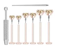 Uni-J Flat Back Stud Earrings for Women Hypoallergenic Surgical Stainless Steel Internal Thread Tragus Helix Cartilage Conch Nose Monroe Labret Medusa Piercing Jewelry /Be Equipped With Piercing Ball