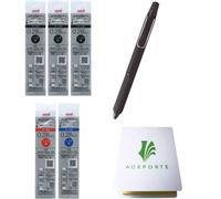 Uni Jetstream EDGE 0.28mm Oil-based Ballpoint Pen (Black, 3 Colors Pen)