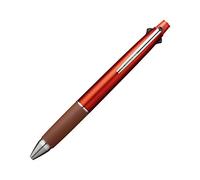 Uni Jetstream Multi Pen 4 and 1, 0.5mm Ballpoint Pen (Black, Red, Blue, Green) and 0.5mm Mechanical Pencil, Blood Orange (MSXE5100005.38)