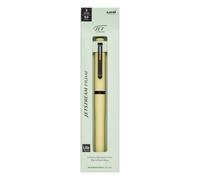 Uni Jetstream Prime Rotational Twist-Action 3-Color Ballpoint Pen, Equipped with 0.5mm Lite Touch Ink (Black, Red, Blue), All-Metal Barrel, Citron Yellow, SXE3LPR05.28