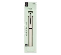 Uni Jetstream Prime Rotational Twist-Action 3-Color Ballpoint Pen, Equipped with 0.5mm Lite Touch Ink (Black, Red, Blue), All-Metal Barrel, Cloudy White, SXE3LPR05.46