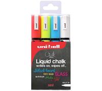 Uni Liquid Chalk Marker PWE-5M Set (4pc)
